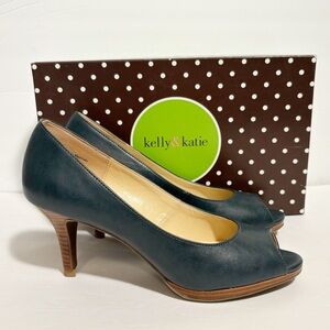 Kelly & Katie Denise Blue Peep‎ Toe Heel